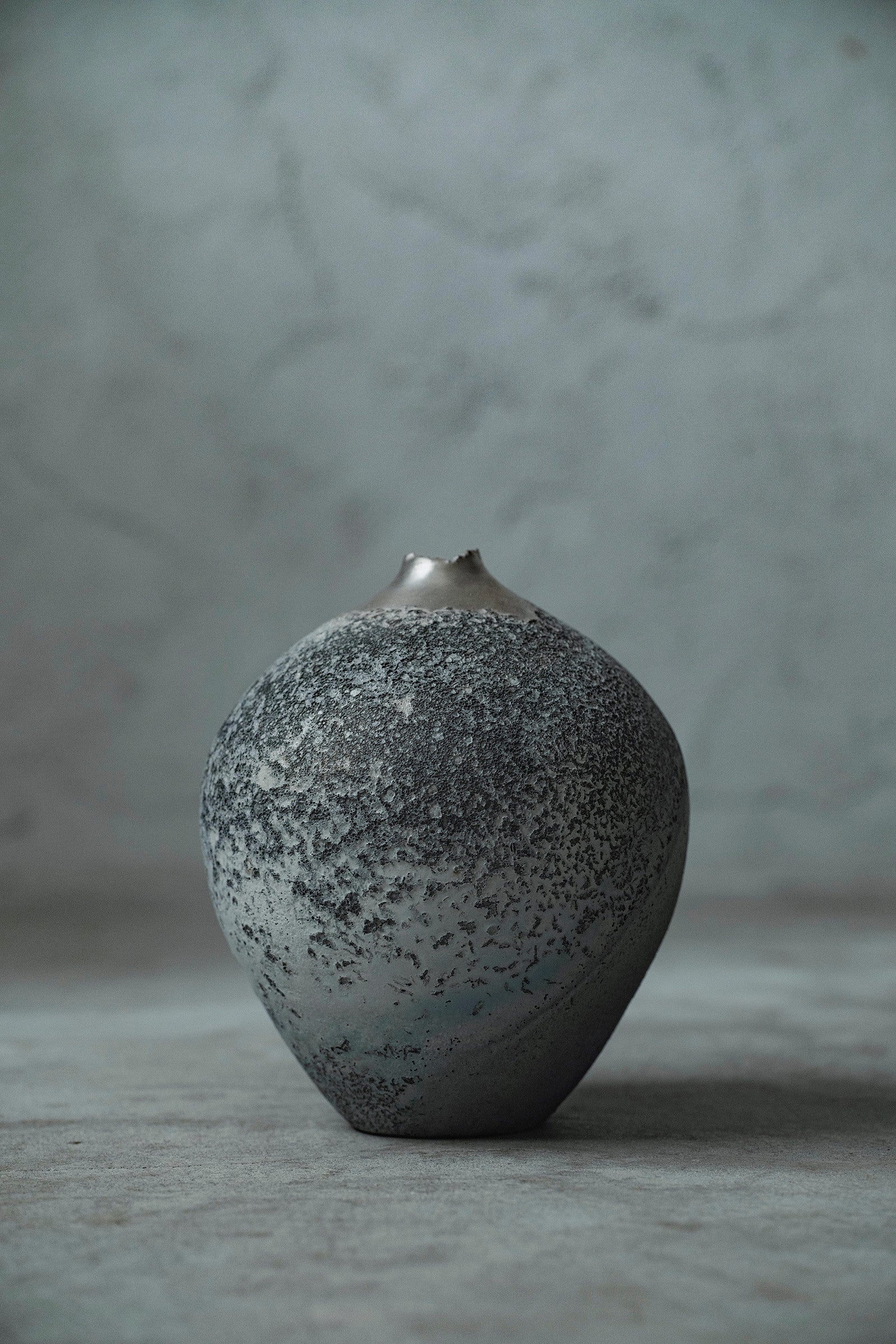 Ryuta Fukumura Silver Carbide Flower Vase 57