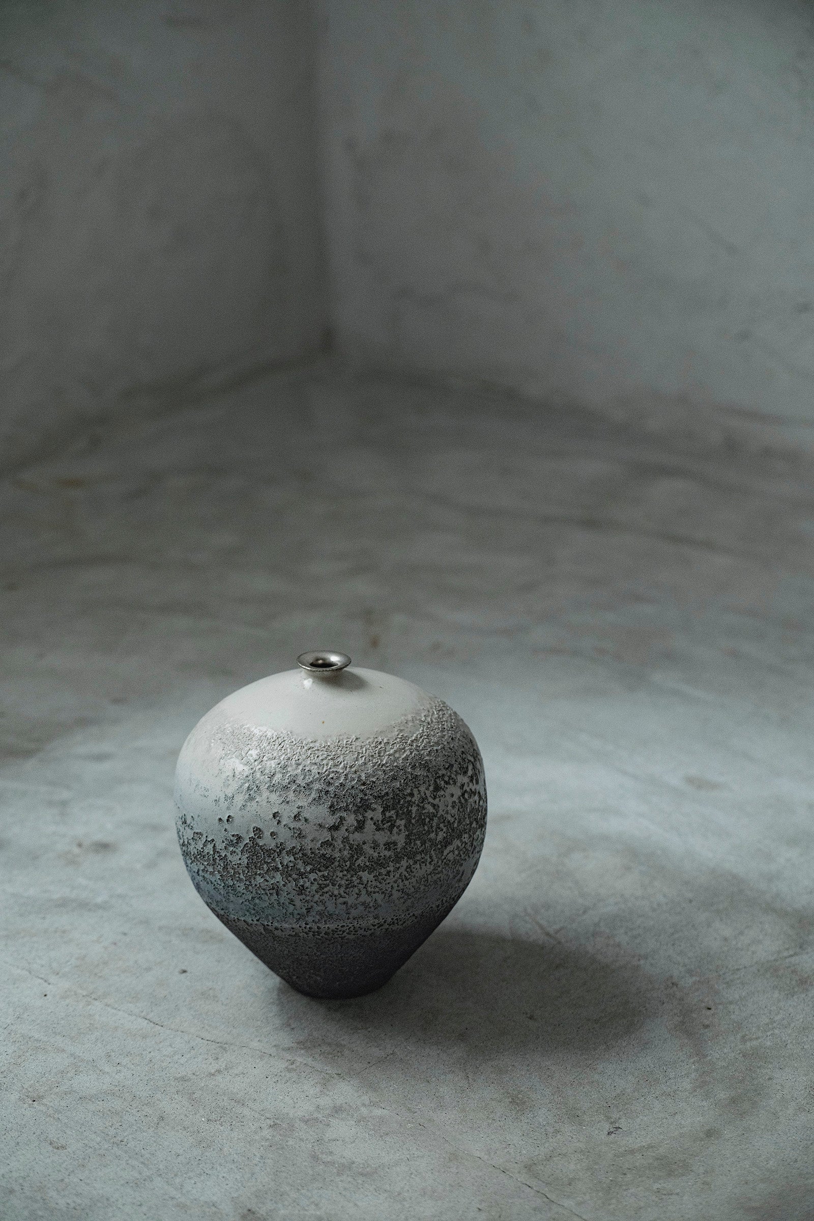 Ryuta Fukumura Silver Carbide Flower Vase 57