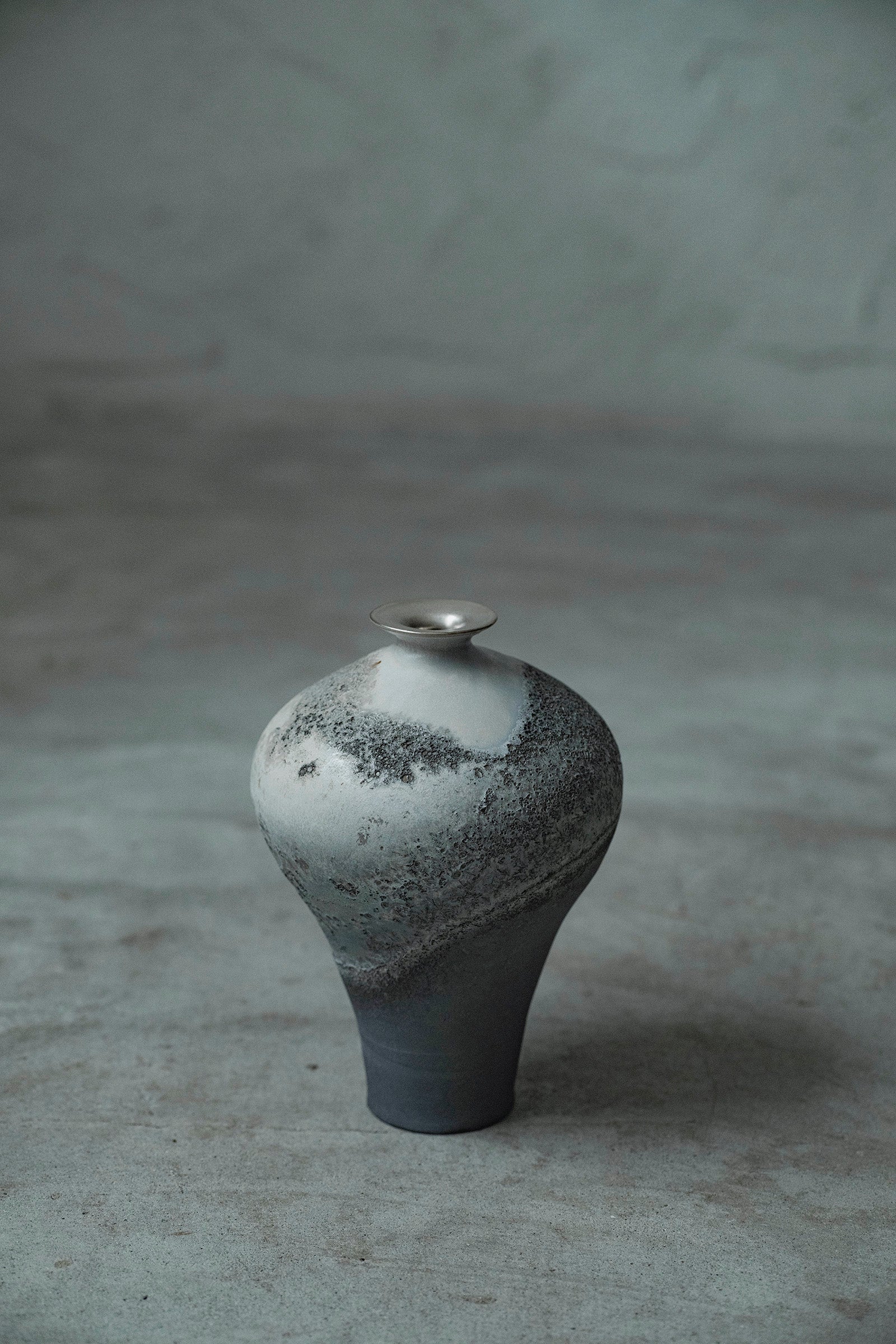 Ryuta Fukumura Silver Carbide Flower Vase 57