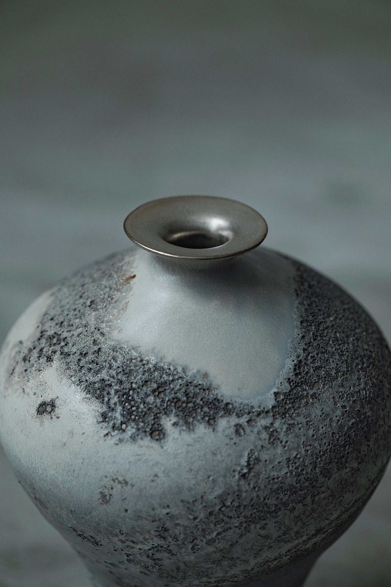 Ryuta Fukumura Silver Carbide Flower Vase 57
