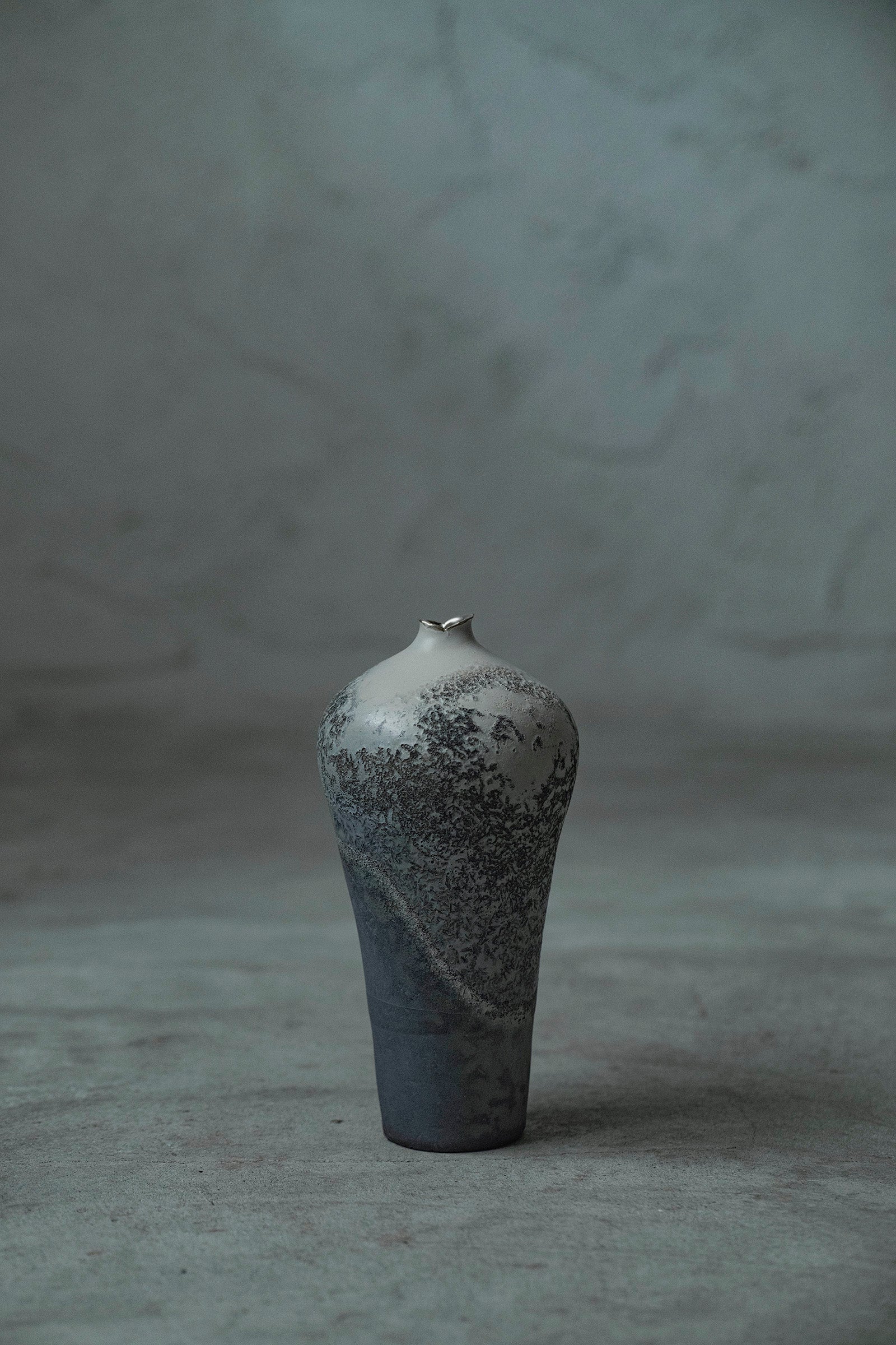 Ryuta Fukumura Silver Carbide Flower Vase 57