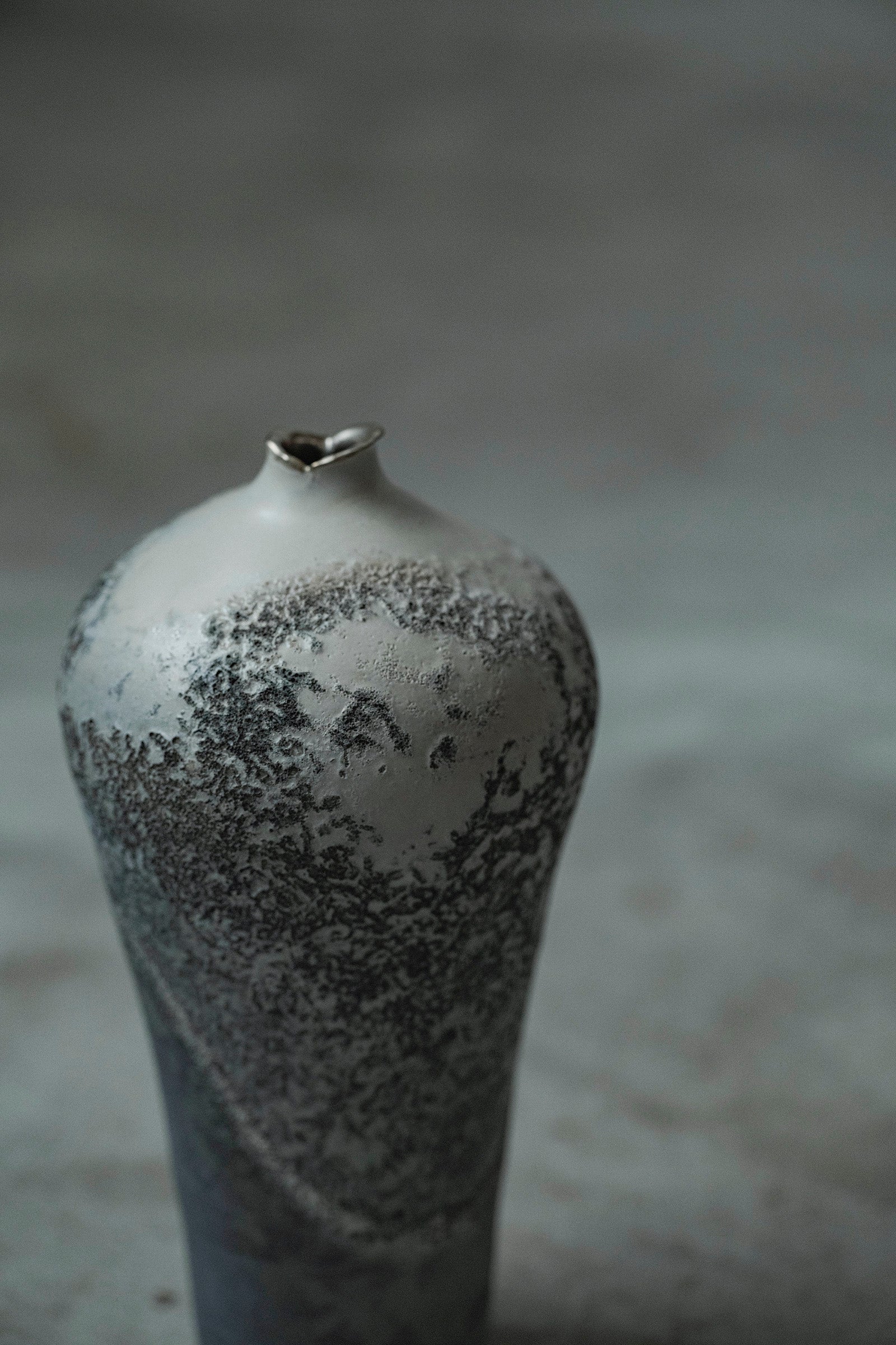 Ryuta Fukumura Silver Carbide Flower Vase 57