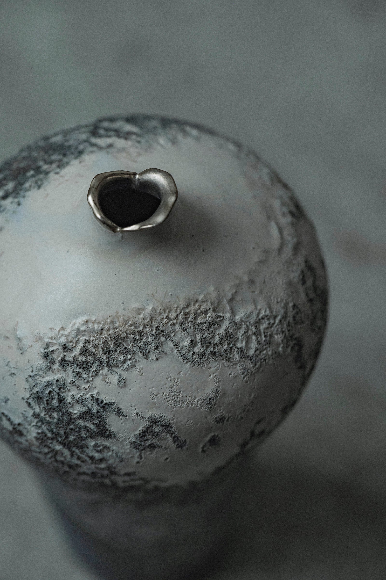 Ryuta Fukumura Silver Carbide Flower Vase 57