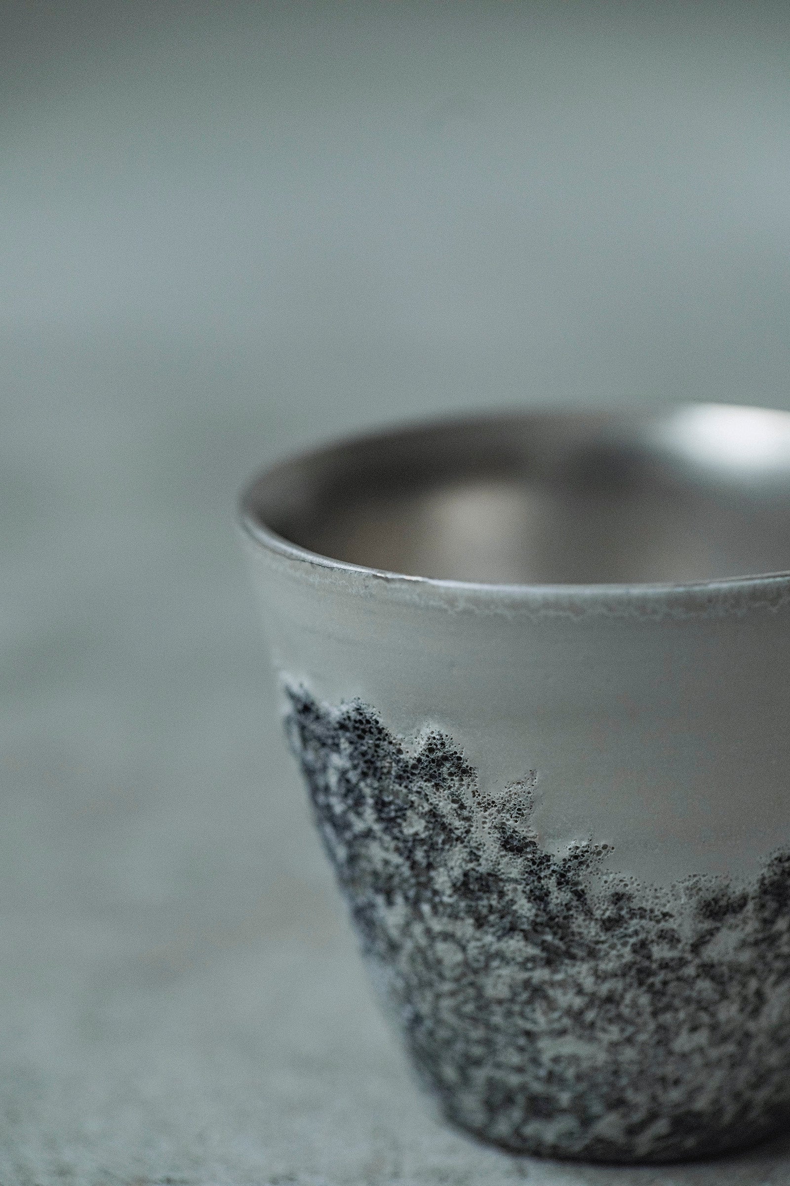 Ryuta Fukumura Silver Carbide Flower Vase 57