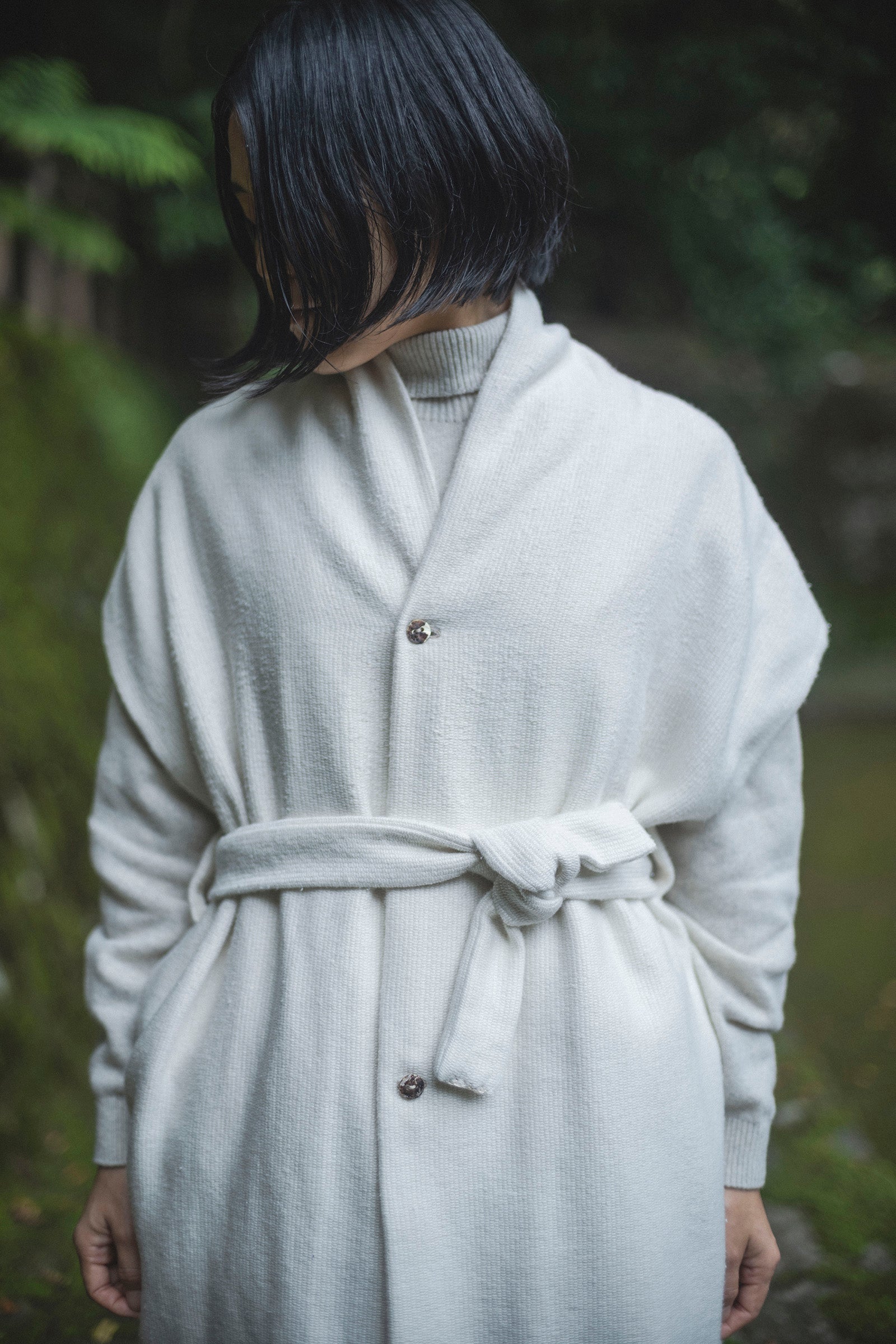 居相　百八十一　白百合手紡木綿羽織　