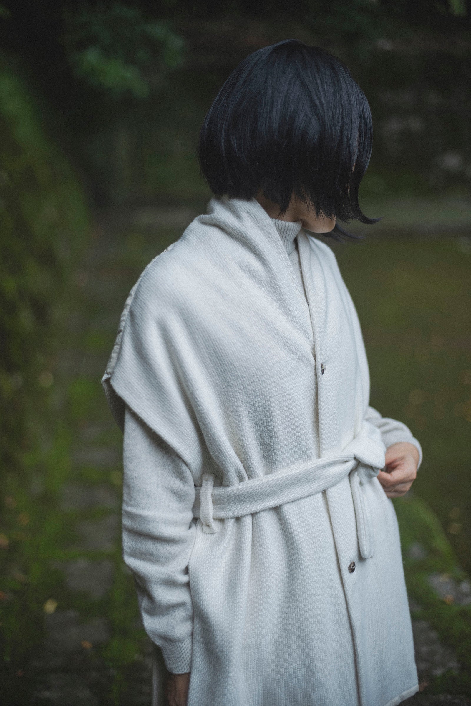 居相　百八十一　白百合手紡木綿羽織　