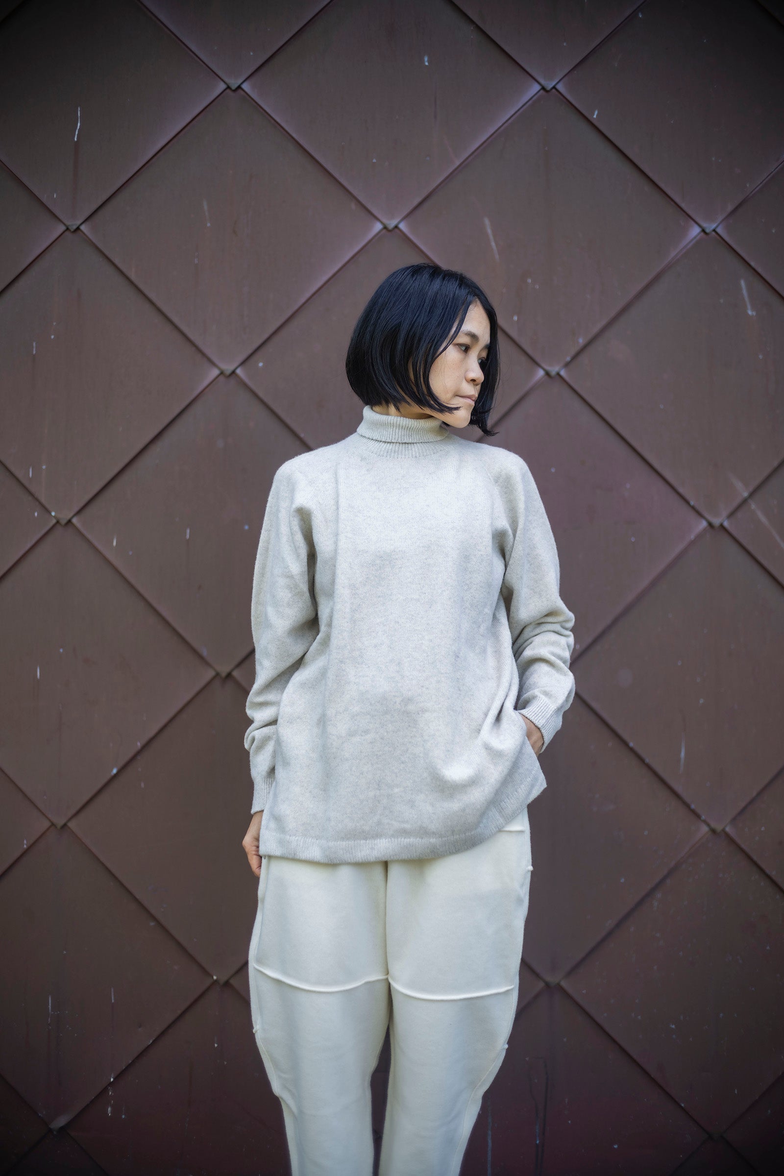 MITTAN KN-34 ウルグアイウールタートルセーター