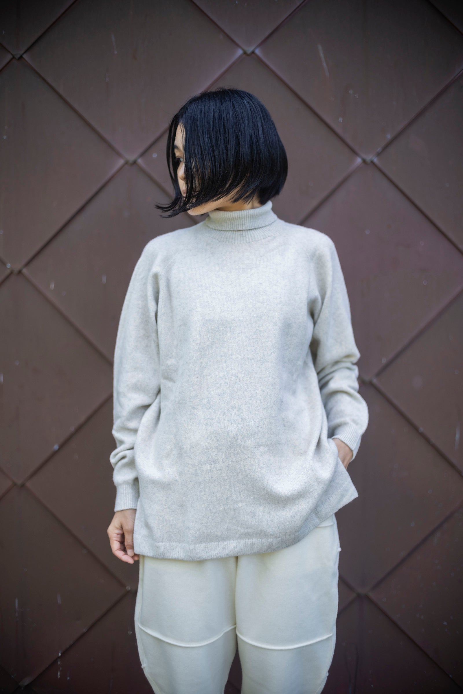 MITTAN KN-34 ウルグアイウールタートルセーター