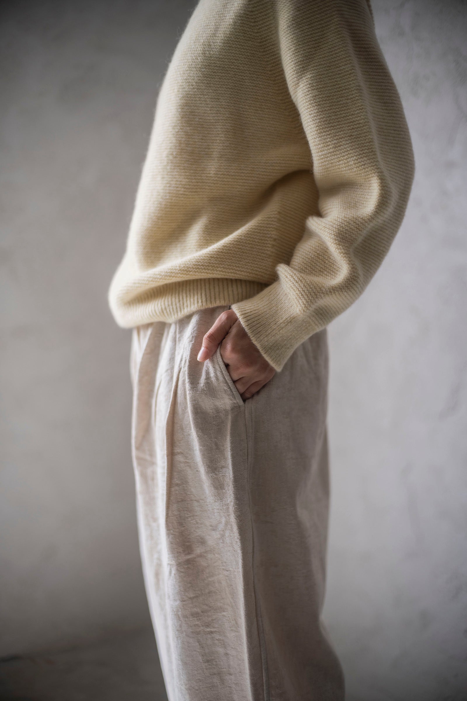 MITTAN PT-90 綿絹麻ジャカードパンツ