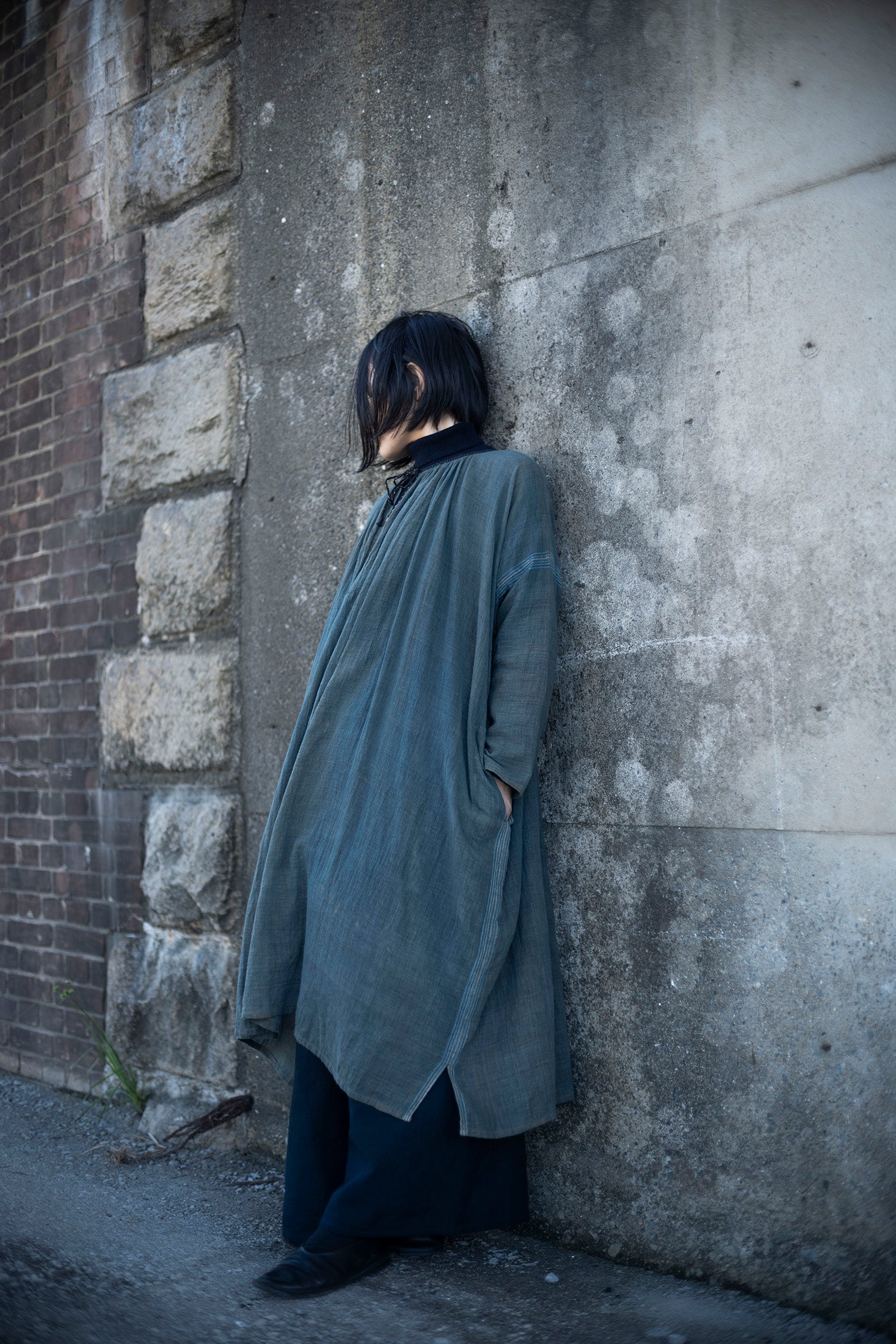 野原   Neck gathered dress 2