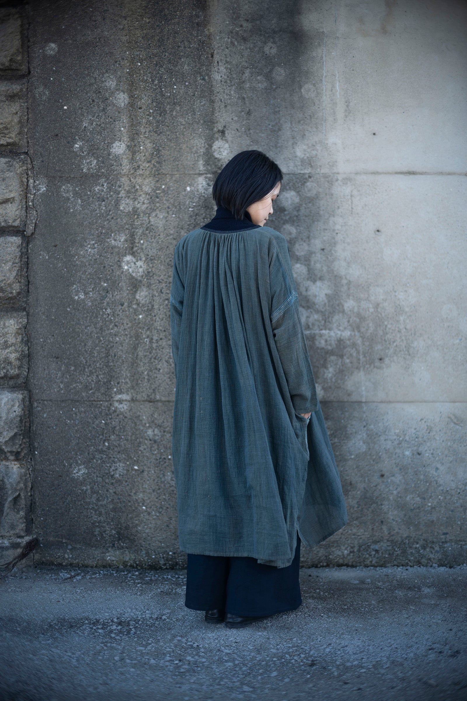 野原   Neck gathered dress 2