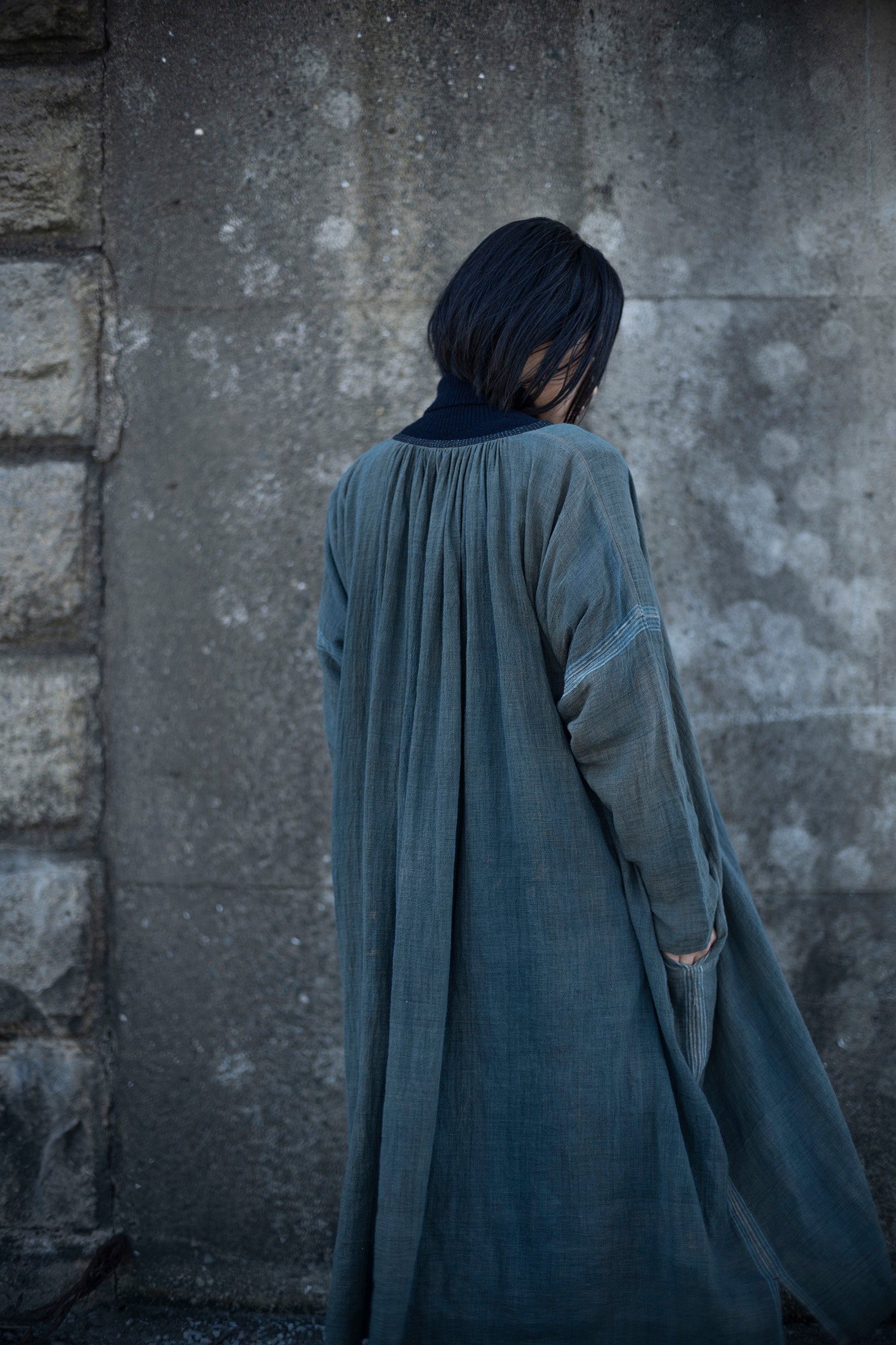 野原   Neck gathered dress 2