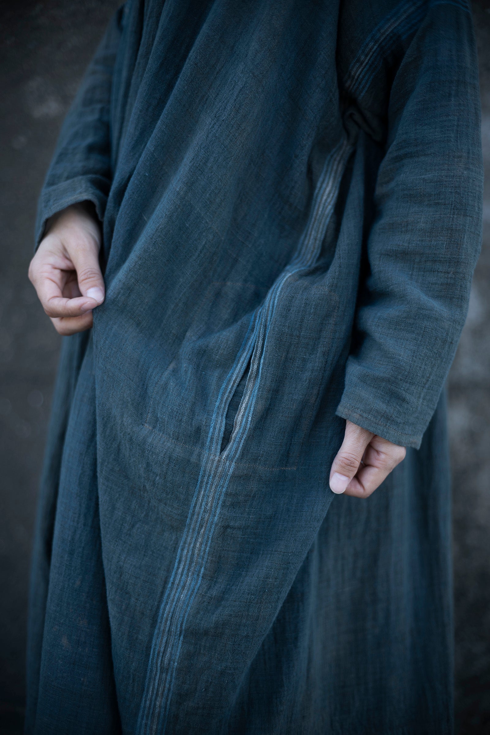 野原   Neck gathered dress 2