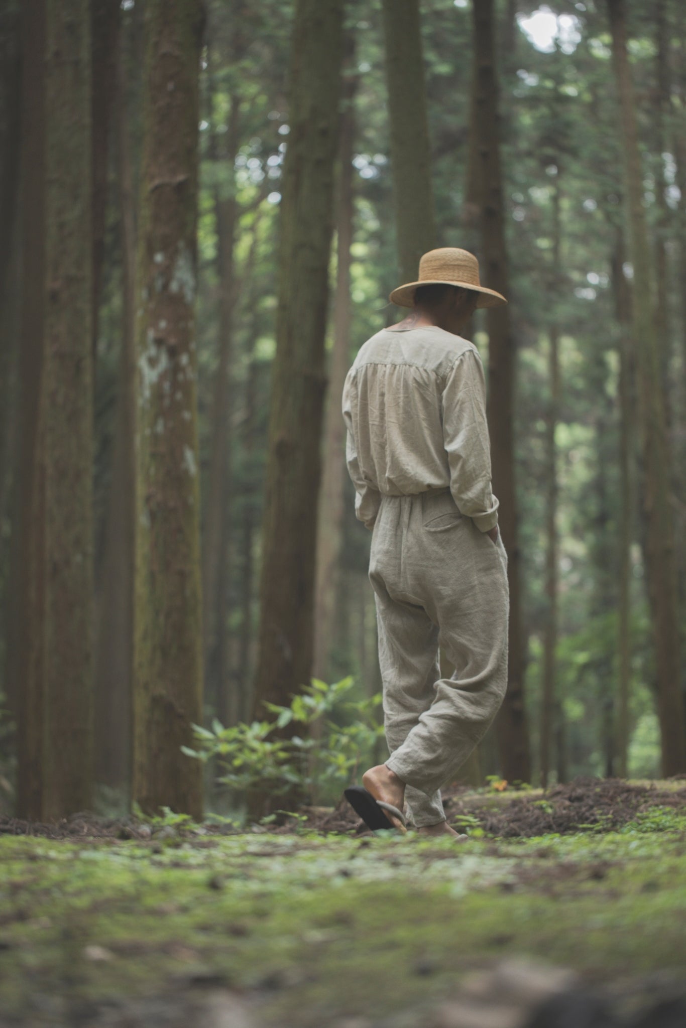 橡人ノ衣　シボリ (下衣) 亜麻